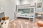 Twin over double pyramid bunk bed